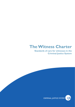 The Witness Charter - UK Government Web Archive