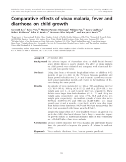 Comparative effects of vivax malaria, fever and