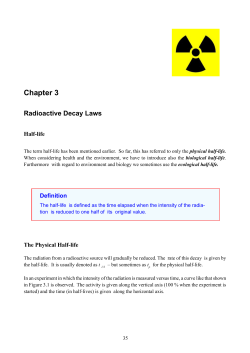 Chapter 3 Radioactive Decay Laws