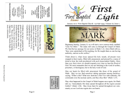 Page 8 There will be a meeting after the morning worship service on