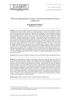 Tidal wave phenomenon as a lever of tourist