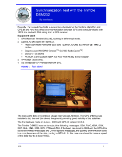 Synchronization Test with the Trimble DSM232