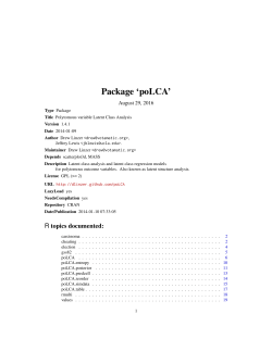 Package `poLCA`