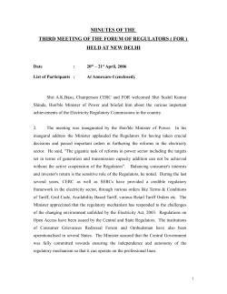 Minutes of the 2nd meeting of Forum of Regulators held on 3