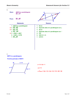 Honors Geometry Homework Answers for Section 5.5 4. 5.