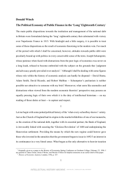 The Political Economy of Public Finance in the `Long` Eighteenth