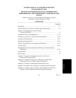 2410, “Review of Interim Financial Information