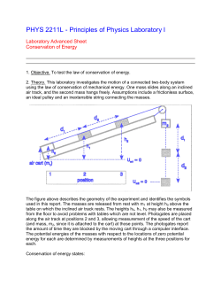 PHYS 2211L - Principles of Physics Laboratory I