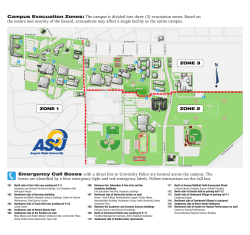 Campus Evacuation Zones: The campus is divided into three (3