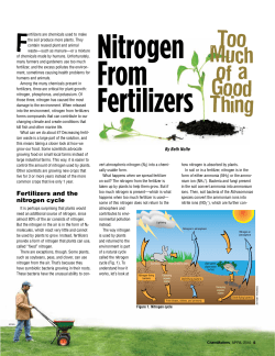 Nitrogen From Fertilizers