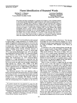 Fluent Identification of Repeated Words