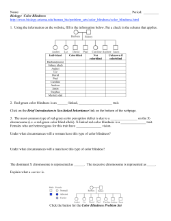Color blindness activity - District 196 e