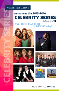 celebrity series - Westminster College