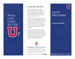 Read more about Latin here - Memphis University School