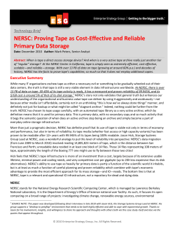 NERSC: Delivering Cost-Effective and Reliable Storage for Primary