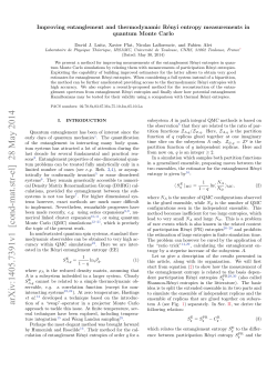 Improving entanglement and thermodynamic R\`enyi entropy