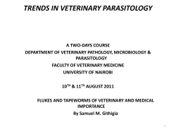 flukes and tapeworms of veterinary and medical importance