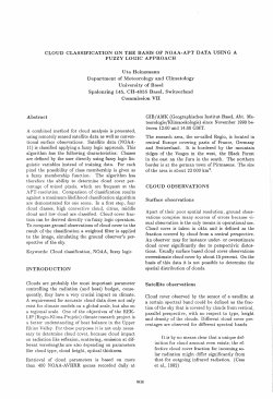 CLOUD CLASSIFICATION ON THE BASIS OF NOAA-APT