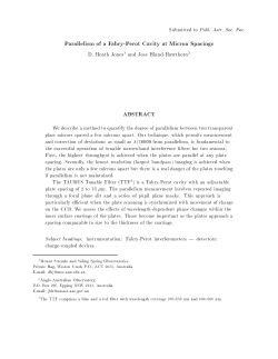 Parallelism of a Fabry-Perot Cavity at Micron Spacings