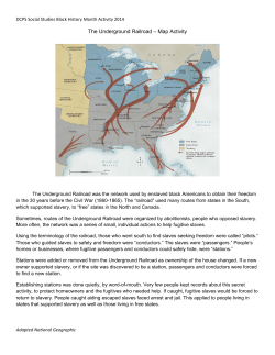 The Underground Railroad &ndash; Map Activity