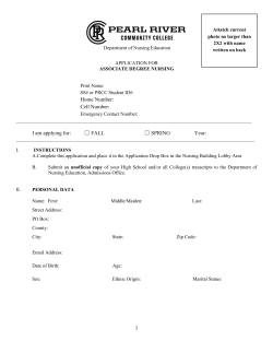 Home Number: Cell Number: I am applying for: FALL SPRING Year: