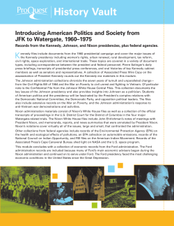 American Politics and Society from JFK to Watergate