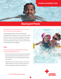 Backyard Pools - Canadian Red Cross