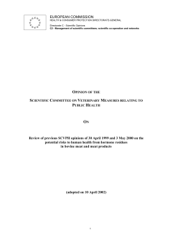 Opinion on review of previous SCVPH opinions