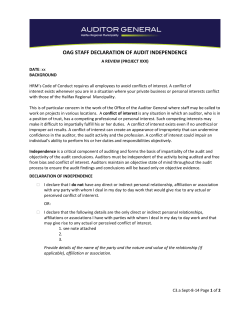oag staff declaration of audit independence