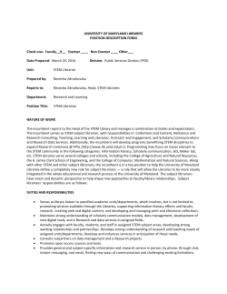 Position Description - University of Maryland Libraries