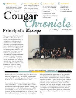 Cougar Chronicle-November