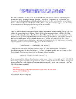 computer construction of the five platonic - UFL MAE