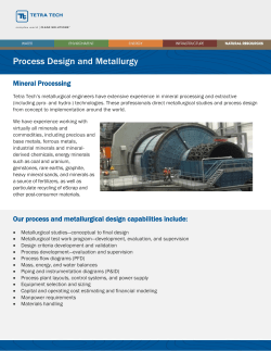 Process Design and Metallurgy