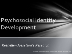 Ruthellen Josselson`s Research