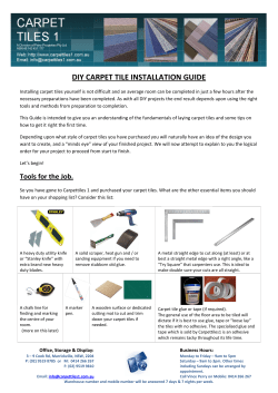 DIY CARPET TILE INSTALLATION GUIDE