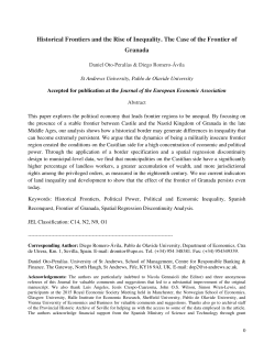 Historical Frontiers and the Rise of Inequality. The Case of the