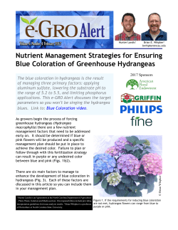 Nutrient Management Strategies for Ensuring Blue - e-GRO