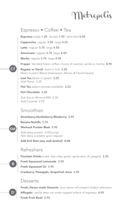Brunch Menu