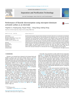 Performance of fluoride electrosorption using micropore