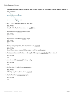 State whether each sentence is true or false. If