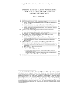 Harming Business Clients with Zealous Advocacy