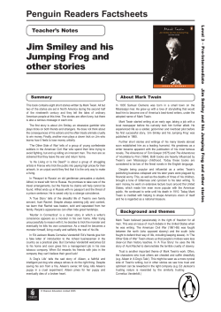 Jim Smiley and his Jumping Frog and other stories