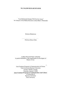 Leni Riefenstahl Simply Will Not Go Away