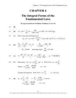 CHAPTER 4 The Integral Forms of the Fundamental Laws