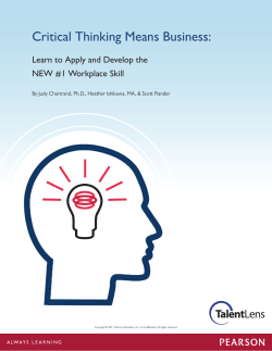Critical Thinking Means Business