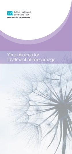 Your choices for treatment of miscarriage