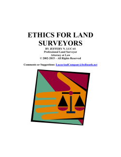 ethics for land surveyors - Texas Society of Professional Surveyors