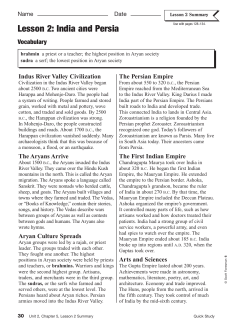 Lesson 2: India and Persia Vocabulary
