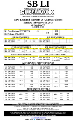New England Patriots vs Atlanta Falcons