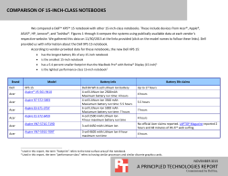 Comparison of 15-inch-class notebooks